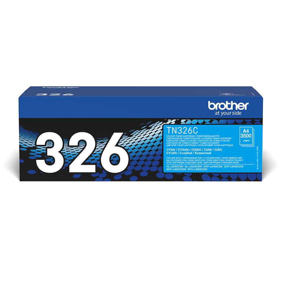 Original Brother TN326C høykapasitet toner – cyan